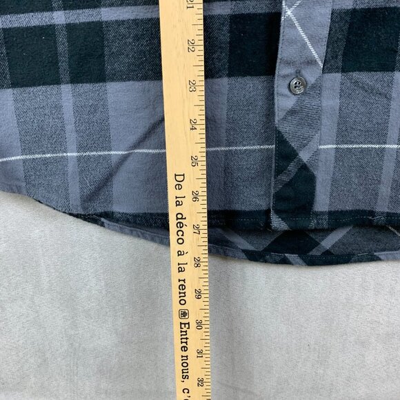 Nike Sb Mens Flannel Shirt Large Gray Plaid Button Up Long Sleeve Skateboarding - Picture 4 of 7